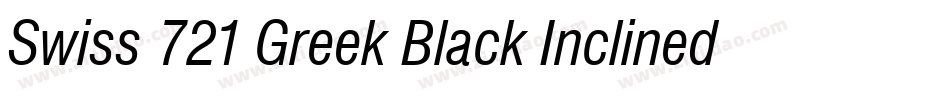 Swiss 721 Greek Black Inclined BT字体转换